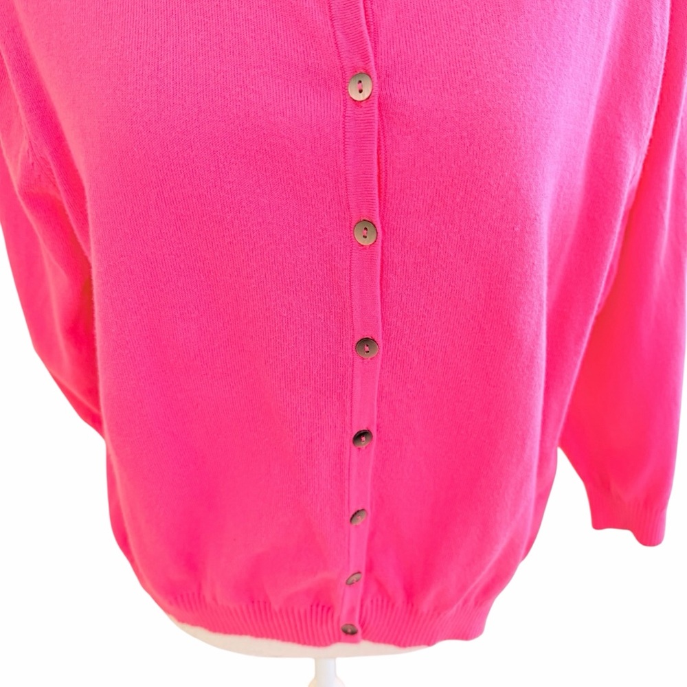 Boden Pink Scoop Neck Button Front Cardigan 18 - Picture 2 of 9